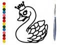 Game Back To School: Swan Coloring Book