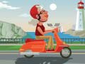 Game City Scooter Ride Coloring