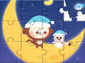 Game Jigsaw Puzzle: Monkey With Moon