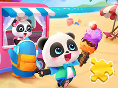 Game Jigsaw Puzzle: Baby Panda Ice Cream Car