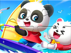 Game Jigsaw Puzzle: Baby Panda Sailing