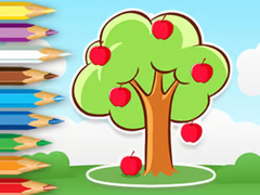 Game Coloring Book: Apple Tree