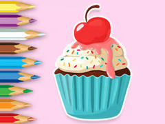 Game Coloring Book: Apple Cupcake