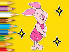 Game Coloring Book: Piglet With Balloon
