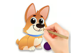 Game Coloring Book: Dog With Toy