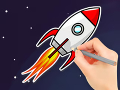 Game Coloring Book: Flying Rocket