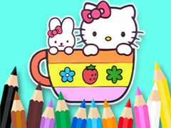 Game Coloring Book: Kitty Cup