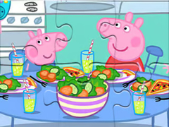 Game Jigsaw Puzzle: Peppa Dinner Time