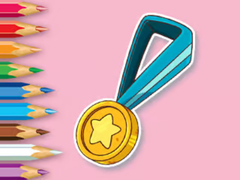 Game Coloring Book: Medal