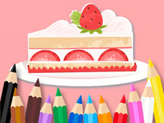 Game Coloring Book: Strawberry Cake