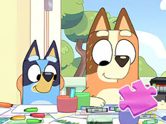 Game Jigsaw Puzzle: Bluey Family Coloring Day
