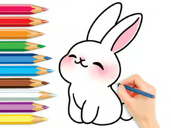 Game Coloring Book: Cute Rabbit