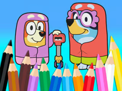 Game Coloring Book: Bluey Flossing Grannies