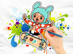 Game Coloring Book: Toca Boca Skateboard
