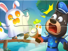 Game Jigsaw Puzzle: Baby Panda Haunted Town