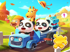 Game Jigsaw Puzzle: Baby Panda Autumn