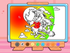 Game Coloring Book: Halloween Little Witch