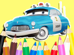 Game Coloring Book: Cars Sheriff