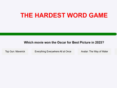 Game The Hardest Word Game