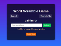 Game Word Scramble Game Challenge