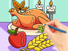 Game Coloring Book: Thanksgiving Turkey Meal