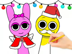 Game Coloring Book: Sprunki Christmas