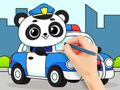 Game Coloring Book: Police Panda