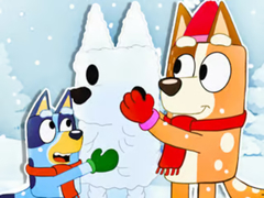 Game Jigsaw Puzzle: Bluey Christmas Snowman