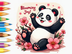 Game Coloring Book: Little Panda Cherry Blossoms