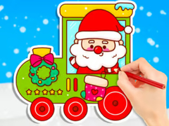 Game Coloring Book: Christmas Train