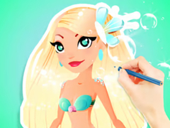 Game Coloring Book: Aqua Mermaid