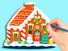 Game Coloring Book: Gingerbread Hut
