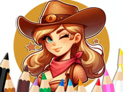 Game Coloring Book: Cowgirl