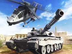 Game Strategy of war. Tanks and helicopters