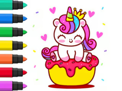 Game Coloring Book: Unicorn Cupcake