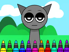 Game Coloring Book: Sprunki Incredibox Gray