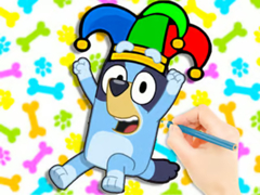 Game Coloring Book: Clown Bluey