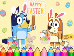 Game Coloring Book: Bluey Happy Easter