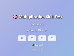 Game Multiplication Skill Test