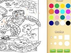 Game Sea Animal Coloring Book