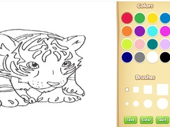 Game Baby Tiger Coloring Book