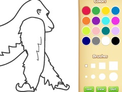Game Gorilla Coloring Book for Kids