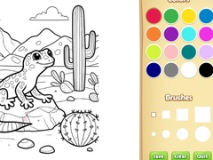 Game Desert Animals Coloring Book for Kids