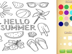 Game Hello Summer Coloring Book for Kids
