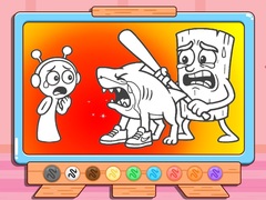 Game Coloring Book: Sprunki VS Tung Tung Sahur