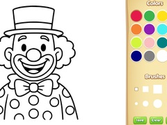 Game Clown Coloring Book