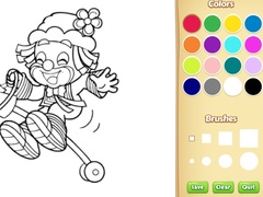 Game Clown Coloring Pages