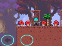 Game The Blue-Haired Warrior vs the Red Mushroom Monsters