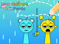 Game Draw One Part Brain Puzzle