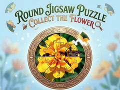 Game Round jigsaw Puzzle - Collect the Flower